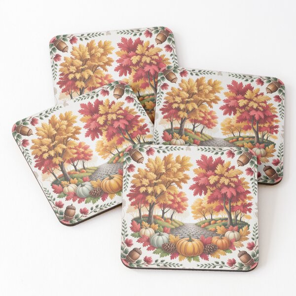 Item preview, Autumn Path with Pumpkins and Leaves designed and sold by SoftStyleStudio ⭐⭐⭐.