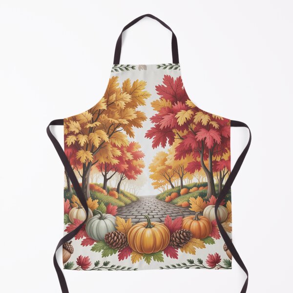 Item preview, Autumn Path with Pumpkins and Leaves designed and sold by SoftStyleStudio ⭐⭐⭐.