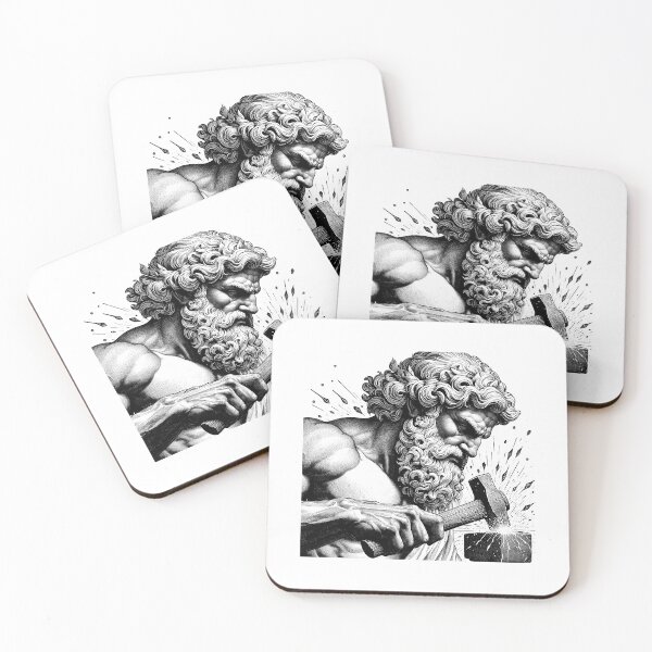Item preview, Hephaestus, God of the Forge - A Classical Blacksmith Portrait designed and sold by NTGUILTY.