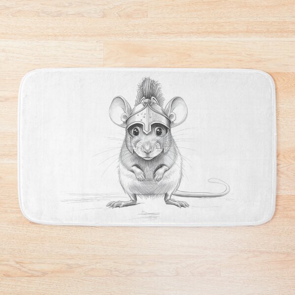 Item preview, Gladiator Rat Sketch – Warrior Mouse Helmet Drawing designed and sold by Art-Design-EM.