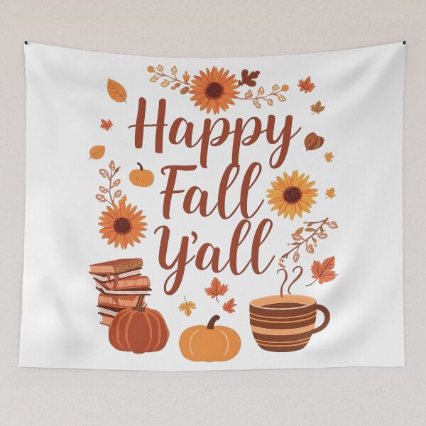 Item preview, Happy Fall Y’all Autumn Pumpkins Coffee Cozy Design designed and sold by ArtDesignTp.