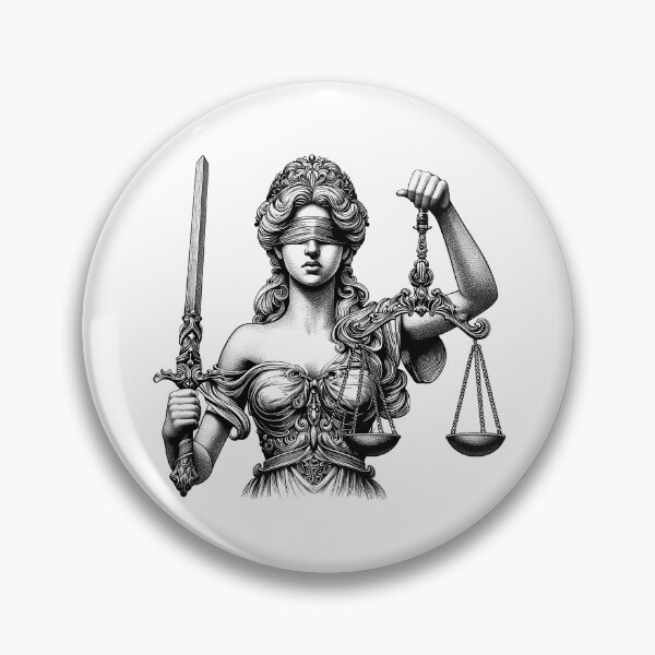 Item preview, Lady Justice, Goddess of Law and Fairness - A Vintage Portrait designed and sold by NTGUILTY.
