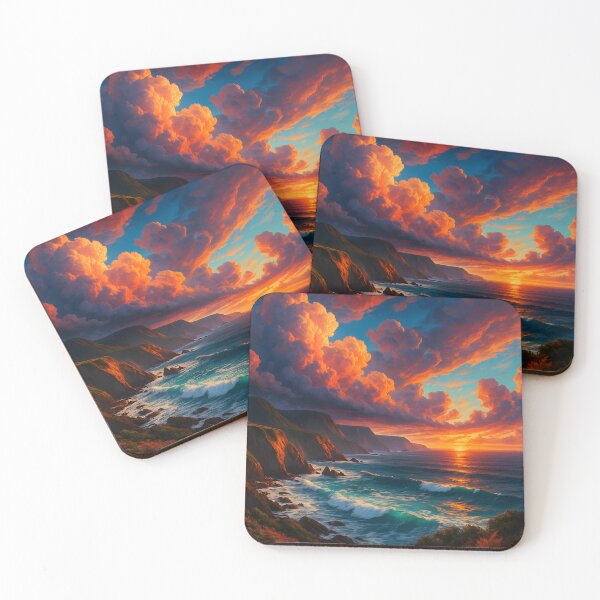 Item preview, Dramatic Sunset Over Rocky Coast designed and sold by SassyArtistry.