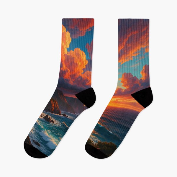 Item preview, Dramatic Sunset Over Rocky Coast designed and sold by SassyArtistry.
