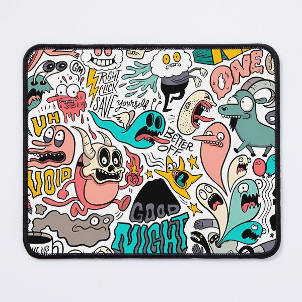 Item preview, Whimsical Creature & Skull Collage with Playful Text designed and sold by darkskinbender.
