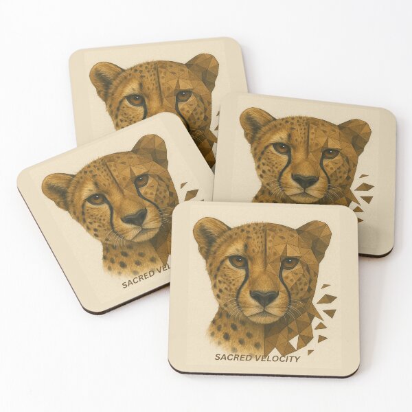 Item preview, Sacred Stillness – Geometric Cheetah Art designed and sold by GeoWild Designs.