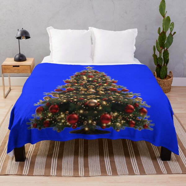 Artikelvorschau, Weihnachtsbaum mit Ornamenten und Lichtern – Festliches Weihnachtsdesign entworfen und verkauft von AlexLineArt.