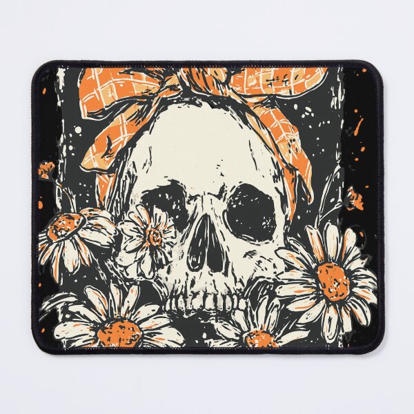 Item preview, Vintage Skull with Flowers Distressed Retro Halloween Gothic designed and sold by JessArty ⭐⭐⭐⭐⭐.