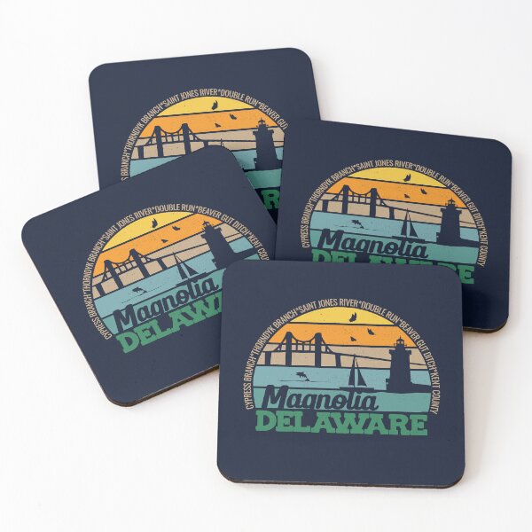 Item preview, Magnolia Delaware Retro Sunset Local Pride Logo  designed and sold by CRHPOD20.