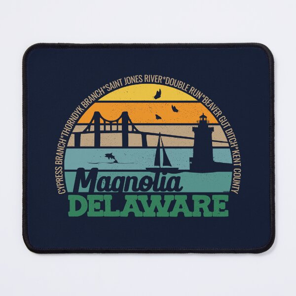 Item preview, Magnolia Delaware Retro Sunset Local Pride Logo  designed and sold by CRHPOD20.