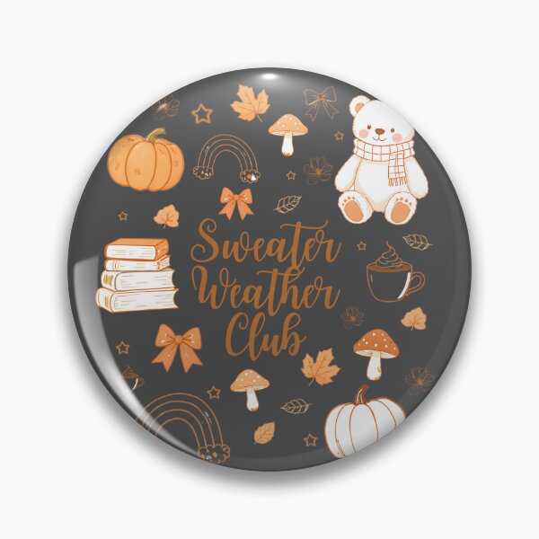 Item preview, Sweater Weather Club – Cosy Autumn Bear, Pumpkin & Coffee Collage designed and sold by twilightprints.