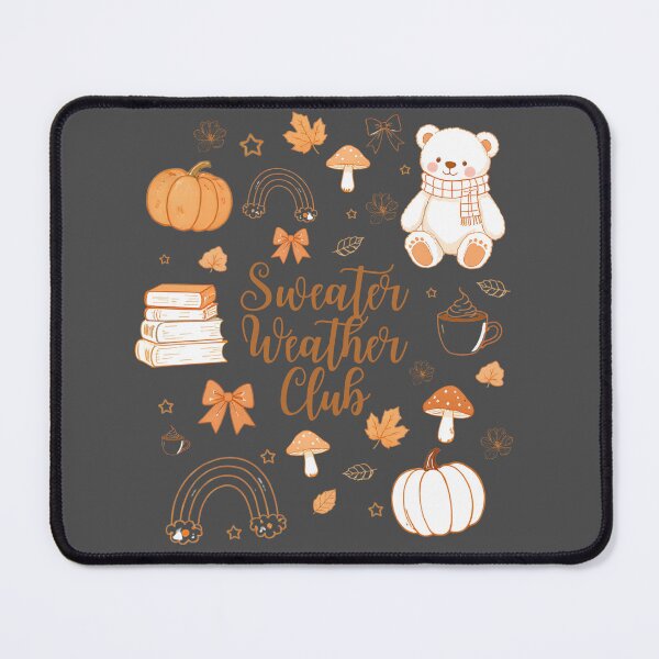 Item preview, Sweater Weather Club – Cosy Autumn Bear, Pumpkin & Coffee Collage designed and sold by twilightprints.