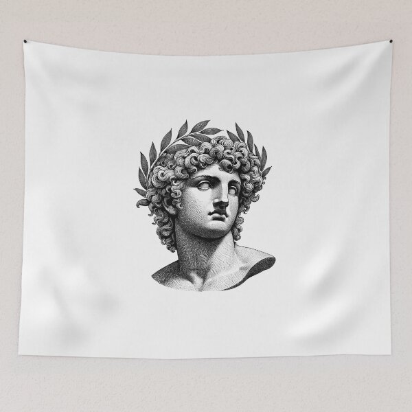 Item preview, Apollo, God of Music and Light - A Vintage Bust Engraving designed and sold by NTGUILTY.