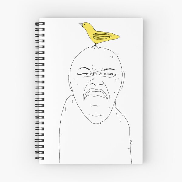 Item preview, Bird on head doodle weird t shirt  designed and sold by RBWArtandDesign.