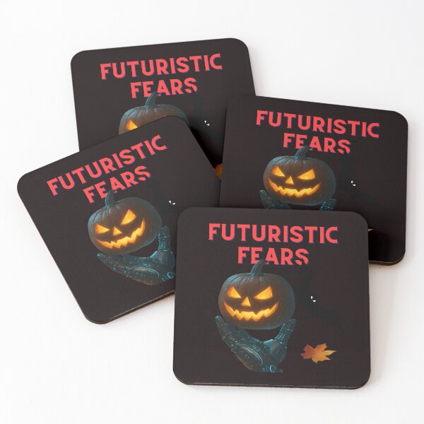 Item preview, Futuristic Fears  T-shirt with a Dark  Futuristic Halloween Theme designed and sold by MojNetSerwis WWK.