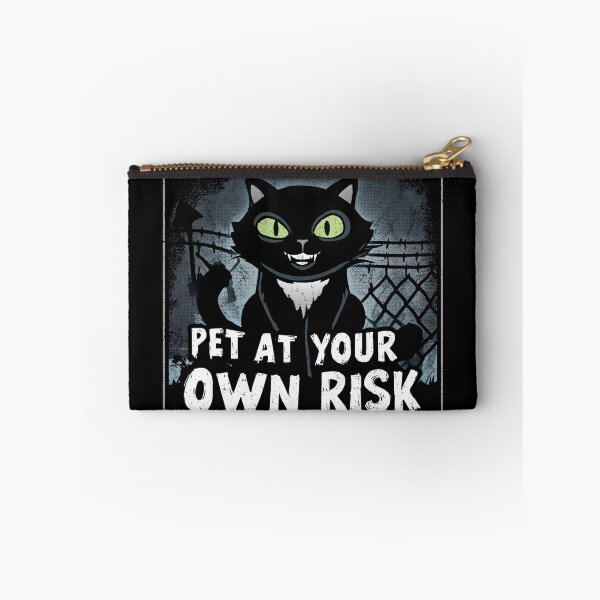 Item preview, Pet At Your Own Risk – Mischief Cat Sign designed and sold by heembo.