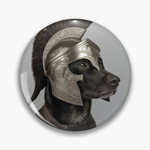 Item preview, Gladiator Dog Helmet – Brave Warrior Pup Illustration designed and sold by Art-Design-EM.