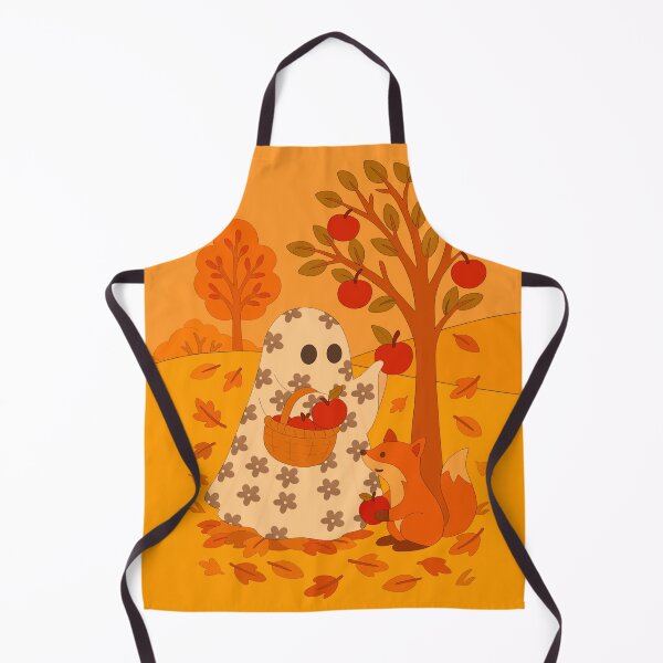 Item preview, Autumn Ghost and Fox Apple Picking designed and sold by wanderbloomm.