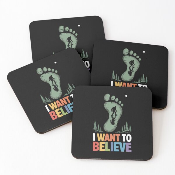 Item preview, I Want To Believe – Bigfoot Footprint Silhouette designed and sold by Enea Kelo.