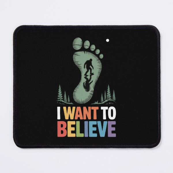 Item preview, I Want To Believe – Bigfoot Footprint Silhouette designed and sold by Enea Kelo.