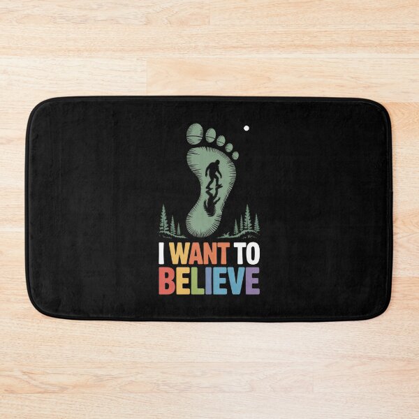 Item preview, I Want To Believe – Bigfoot Footprint Silhouette designed and sold by Enea Kelo.
