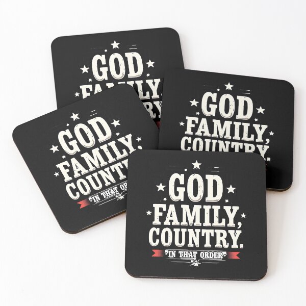 Item preview, God Family Country In That Order Patriotic Faith Quote Design designed and sold by ArtDesignTp.