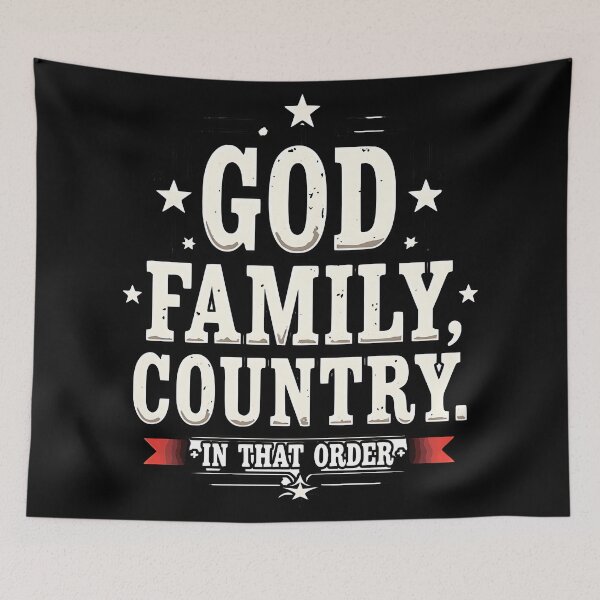 Item preview, God Family Country In That Order Patriotic Faith Quote Design designed and sold by ArtDesignTp.