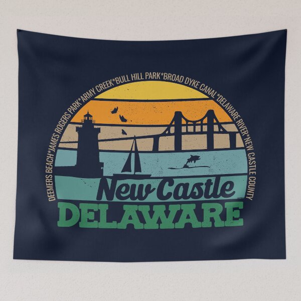 Item preview, New Castle Delaware Retro Sunset Local Pride Logo  designed and sold by CRHPOD20.