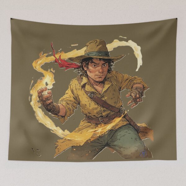 Item preview, Wild West Fire Mage – Fantasy Cowboy Art by NegarTv Designs designed and sold by NegarTv Designs.