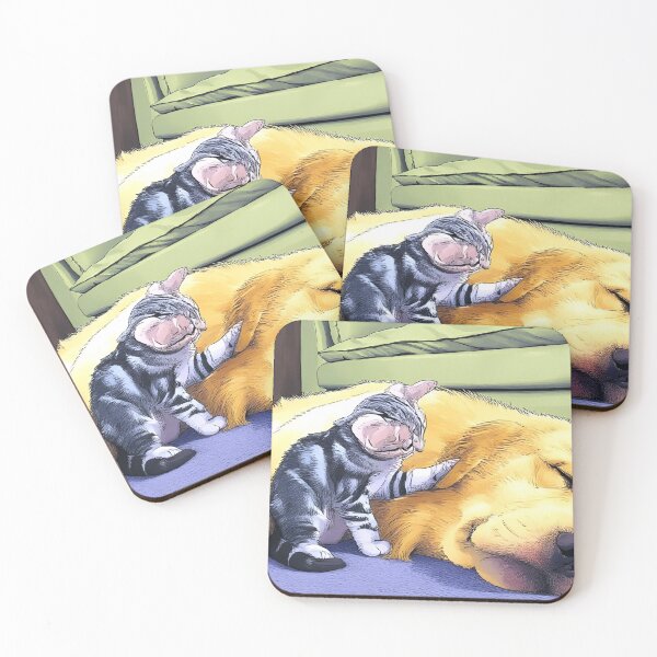 Item preview, Kitten and Golden Retriever designed and sold by sid1802.