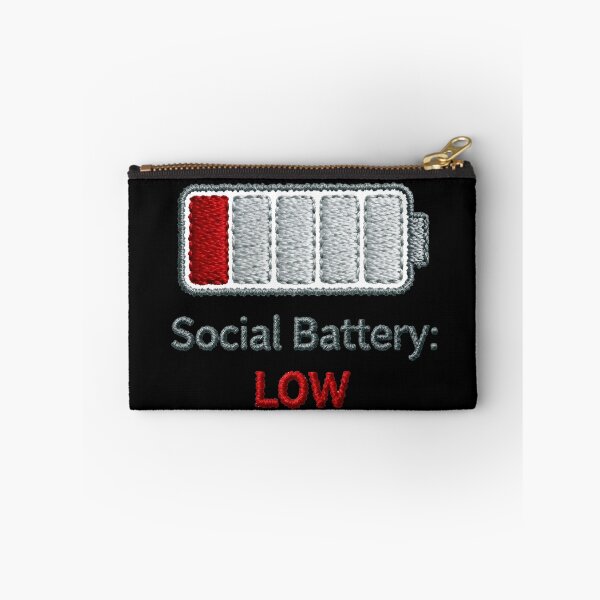 Artikelvorschau, Stickmuster „Social Battery Low“ | Bewusstsein für Autismus, ADHS und Neurodiversität entworfen und verkauft von Autism in Focus.