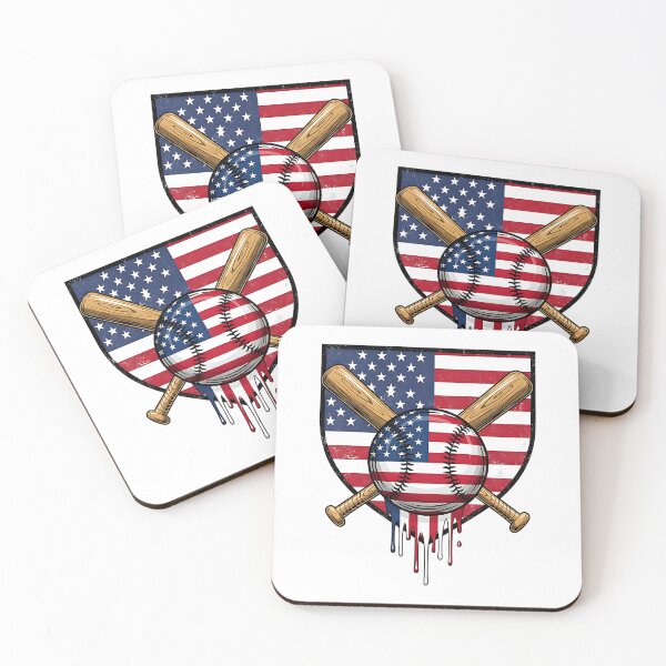 Item preview, American Flag Baseball Crossed Bats Patriotic Sports Design designed and sold by ArtDesignTp.