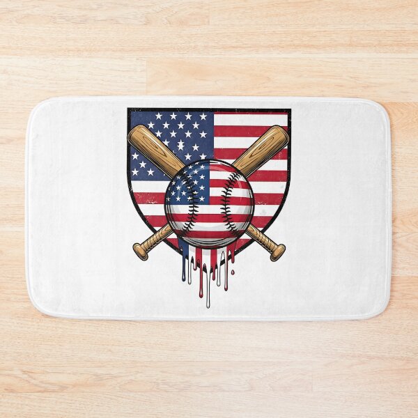 Item preview, American Flag Baseball Crossed Bats Patriotic Sports Design designed and sold by ArtDesignTp.