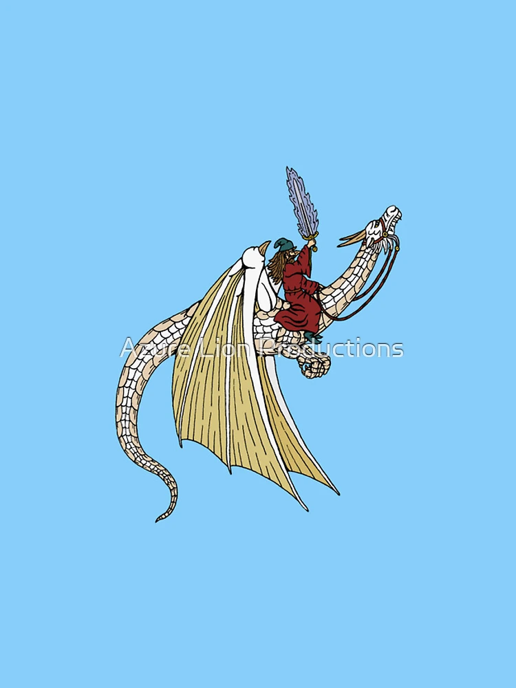 Thumbnail 4 of 4, iPhone Case, Wizard Riding White Dragon designed and sold by Azure Lion Productions.