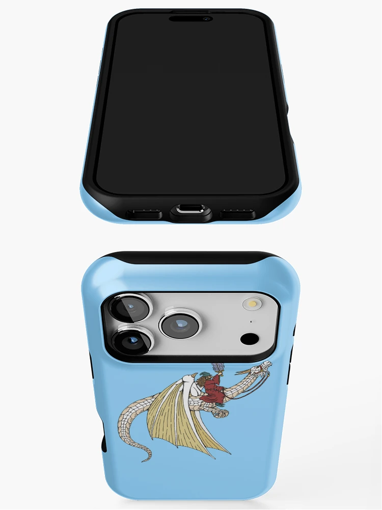 Thumbnail 3 of 4, iPhone Case, Wizard Riding White Dragon designed and sold by Azure Lion Productions.