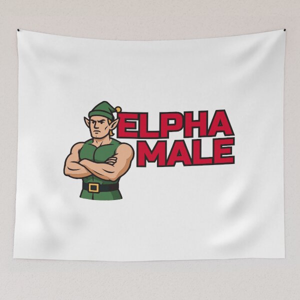 Item preview, Elpha Male Christmas Elf Alpha Parody designed and sold by UNK-Fatigues.