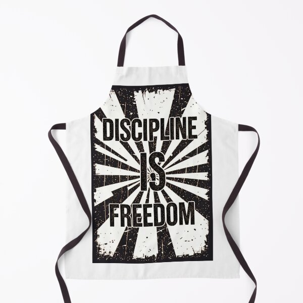 Item preview, Message about discipline and freedom in bold text with a striking background design, motivation designed and sold by SpaceartLilu.