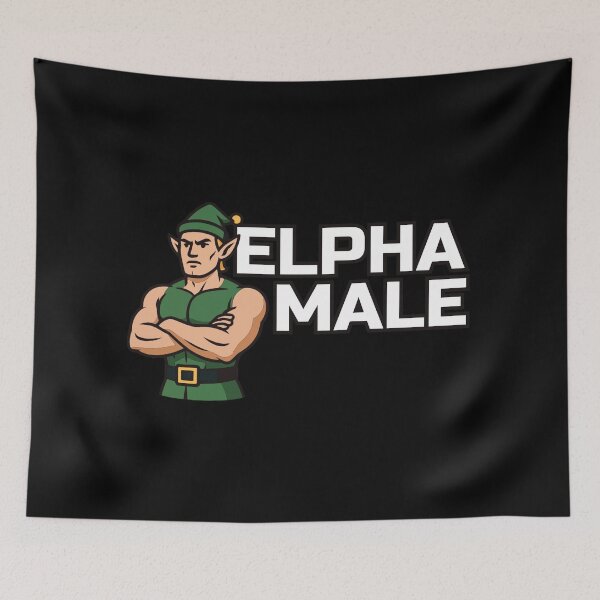 Item preview, Elpha Male Christmas Elf Alpha Parody designed and sold by UNK-Fatigues.