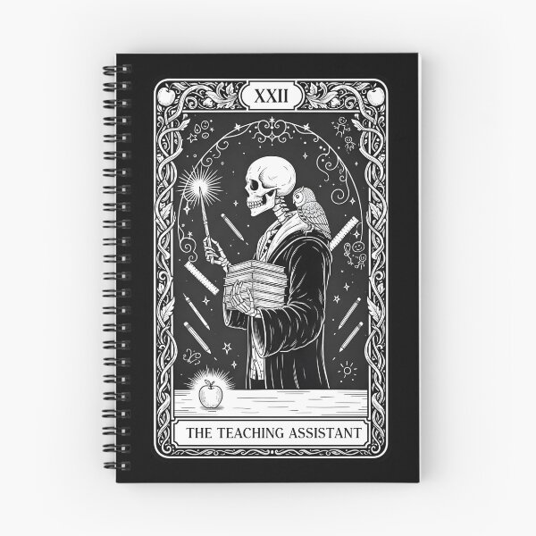 Item preview, The Teaching Assistant Tarot Card – Gothic Skeleton Teacher Design designed and sold by RSK Originals.
