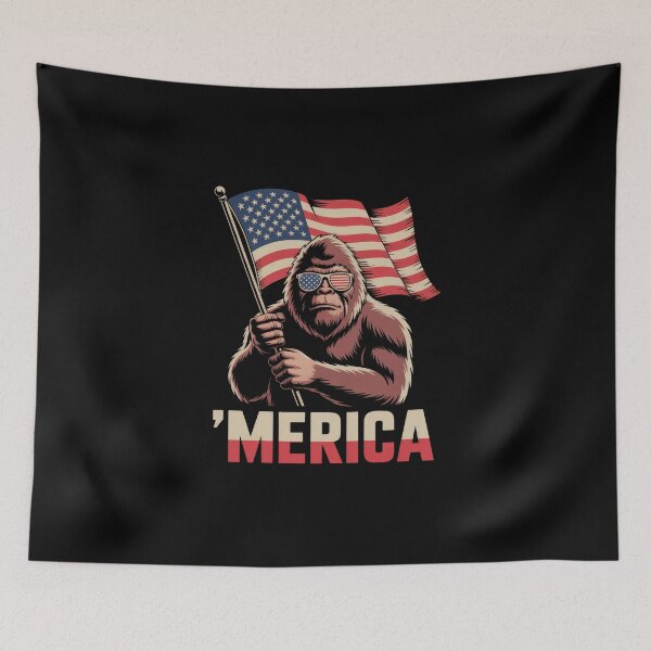 Item preview, Bigfoot ’Merica – Patriotic Sasquatch designed and sold by Enea Kelo.