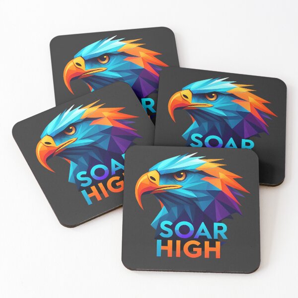 Item preview, Copy of Soar High – Geometric Eagle Head Motivational Design designed and sold by Raslanity.