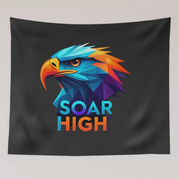 Item preview, Copy of Soar High – Geometric Eagle Head Motivational Design designed and sold by Raslanity.