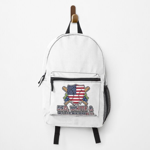 Item preview, Red White and Blueberries Patriotic Baseball Shield Funny USA Design designed and sold by ArtDesignTp.