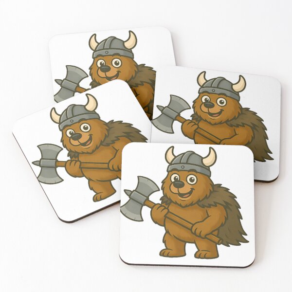 Item preview, Cartoon Viking Bear | Strong Funny Norse Warrior with Axe designed and sold by NorseDrip.