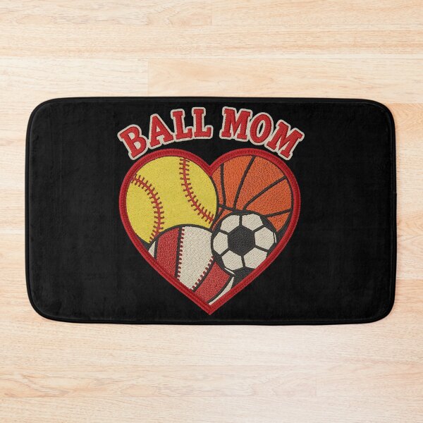 Item preview, Ball Mom Heart Embroidered Patch Style Softball Baseball Basketball Soccer designed and sold by ArtDesignTp.