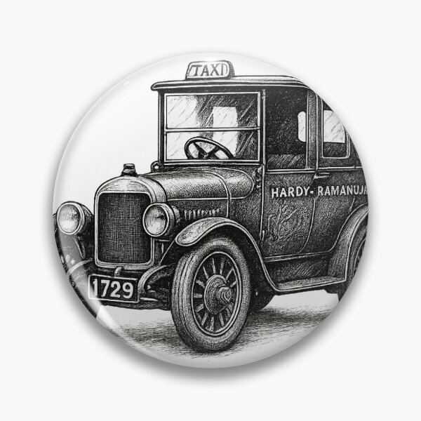Item preview, Hardy-Ramanujan Taxi designed and sold by rosetints.