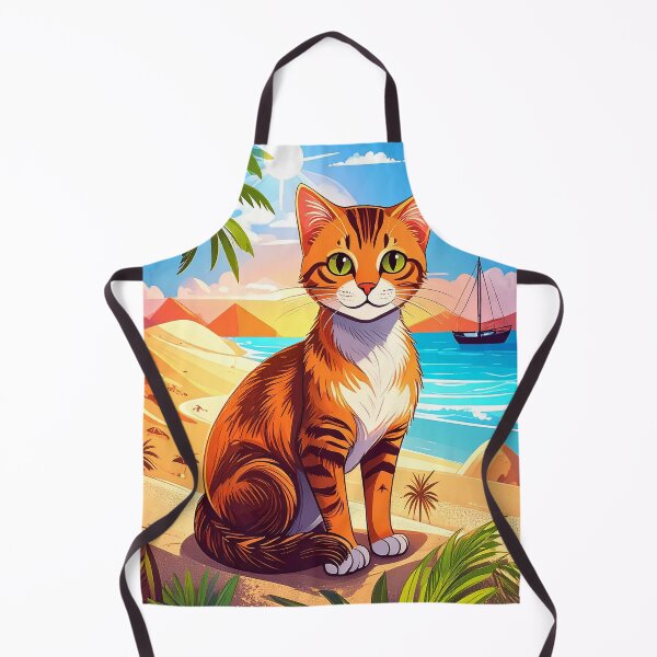 Item preview, Cat in Egypt at the Beach designed and sold by Sharon Schwalbe.