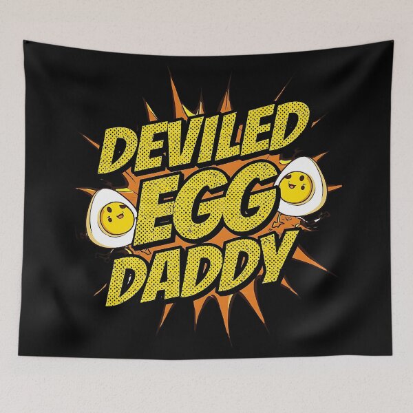 Item preview, Deviled Egg Daddy Funny Pop Art Cartoon Food Pun Design designed and sold by ArtDesignTp.