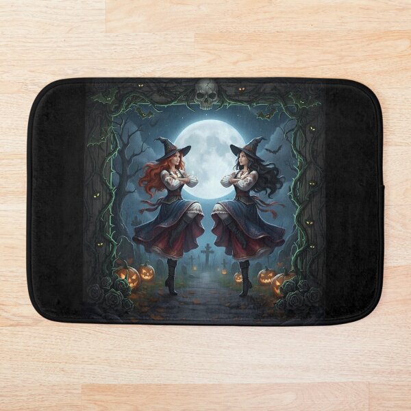 Item preview, Brujas bailando en el cementerio en Halloween designed and sold by Perloth.