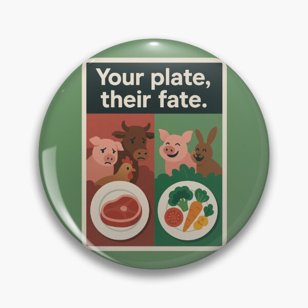 Item preview, Your Plate Their Fate Plant Based Go Vegan Animals Nutrition Animal Suffering Vegetarians Vegans Veganism designed and sold by Annika Shurafa.